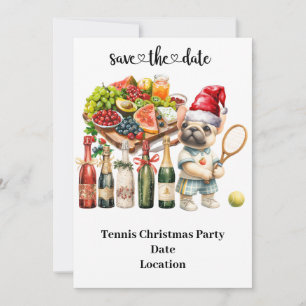 Tennis Christmas themed for Tennis Party  Invitati Invitation