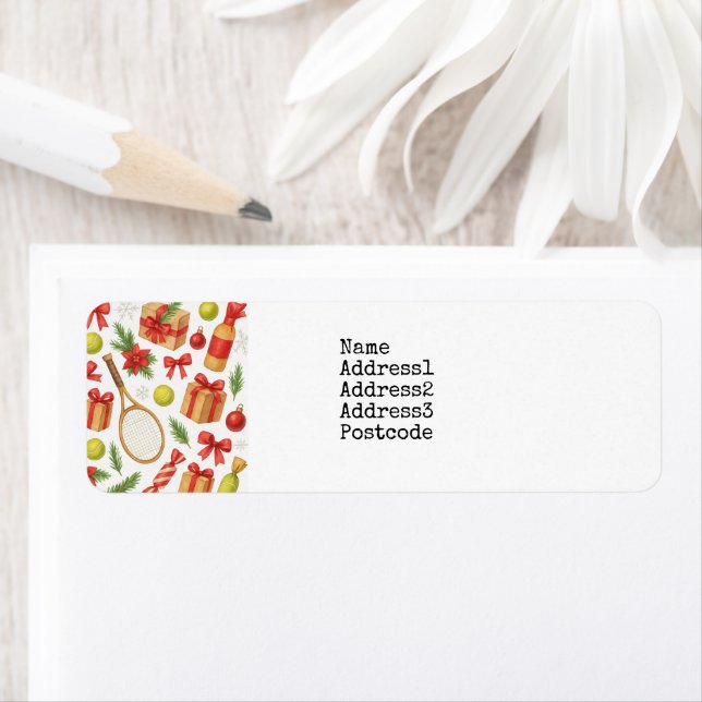 Tennis Christmas themed with gifts  (Insitu)