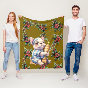 Tennis Christmas themed with Player Fleece Blanket