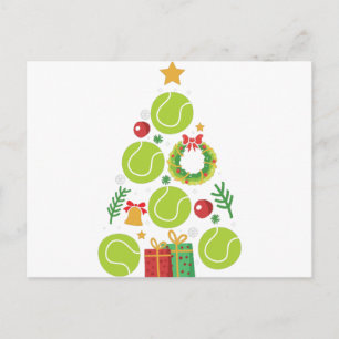Tennis Christmas Tree Christmas Sports Gift Postcard