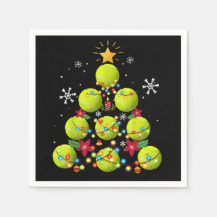 tennis christmas tree gifts napkin