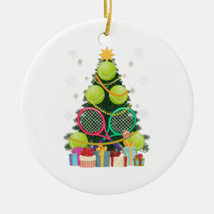 Tennis Christmas Tree Tennis Player Tennis Coach Ceramic Tree Decoration