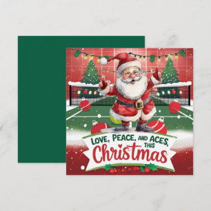 Tennis Christmas with Sabta and tennis ball Holiday Card