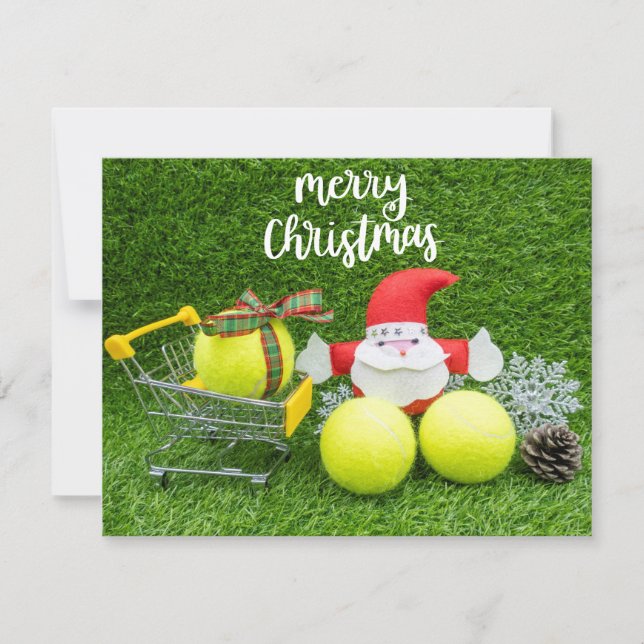 Tennis Christmas with Santa Claus and tennis ball (Front)