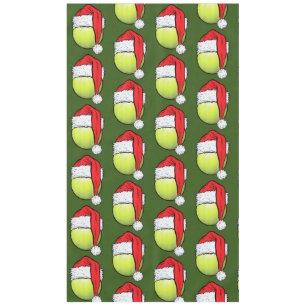 Tennis Christmas with tennis ball for player Tablecloth