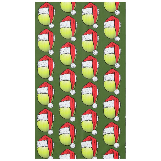Tennis Christmas with tennis ball for player  Tablecloth (Front)