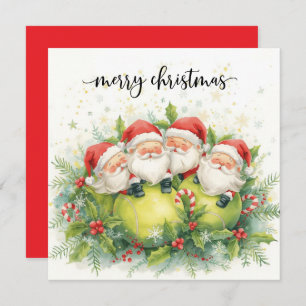 Tennis Christmas with tennis themed  Holiday Card