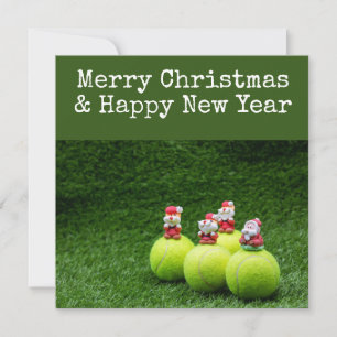 Tennis Christmas with tennis themed  Holiday Card