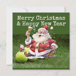 Tennis Christmas with tennis themed  Holiday Card