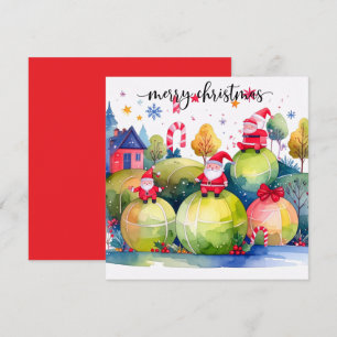 Tennis Christmas with tennis themed Holiday Card