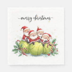 Tennis Christmas with tennis themed  Napkin
