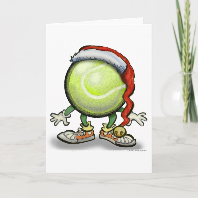 Tennis Chrsitmas Holiday Card (Front)