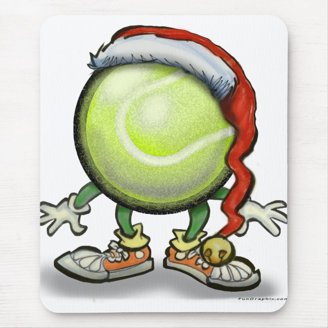 Tennis Chrsitmas Mouse Mat (Front)