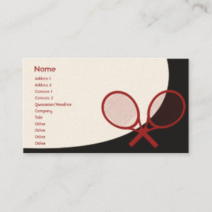 Tennis - Classic Business Card