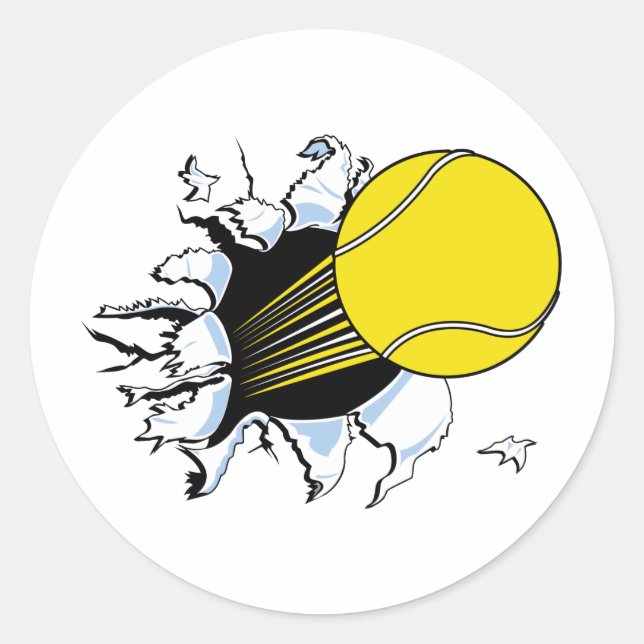 Tennis Classic Round Sticker (Front)