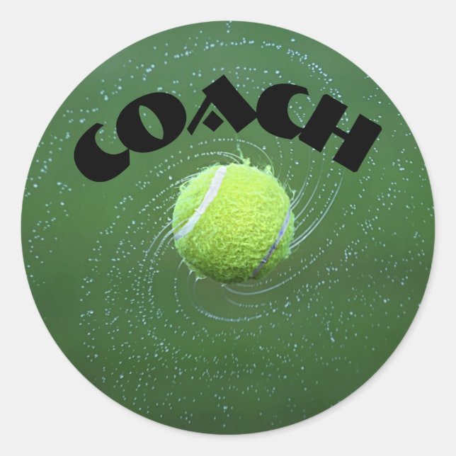 Tennis  classic round sticker (Front)