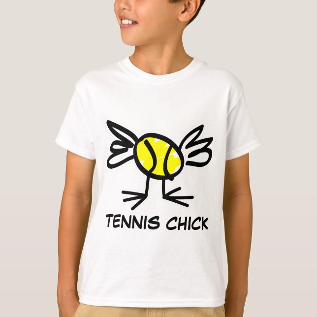 Tennis clothing for girls | Tennis chick t-shirt (Front)