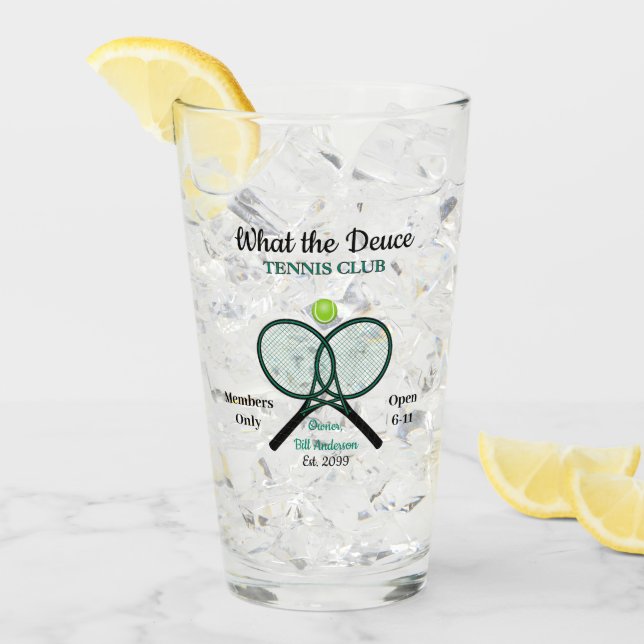 Tennis Club Bar Pub Lounge Bar Beer Glass (Front Ice)