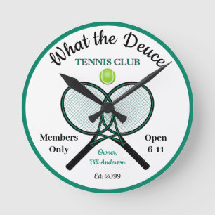Tennis Club Bar Pub Lounge Clock Sign