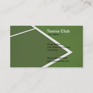 Tennis Club Business Card