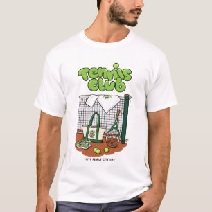 Tennis Club Classic Sports Graphic – Green Tennis  T-Shirt