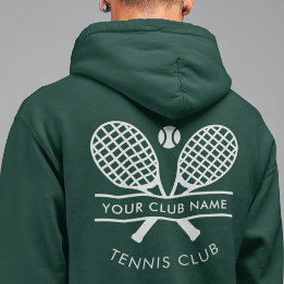 Tennis Club Coach Name Team Logo Hoodie