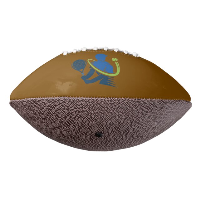 Tennis Club Logo -  Dynamic Action, Sporty Style American Football (Rotated 270)