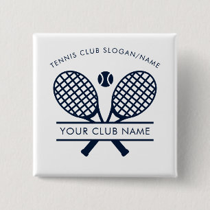 Tennis Club Name Team Coach Any Color 15 Cm Square Badge