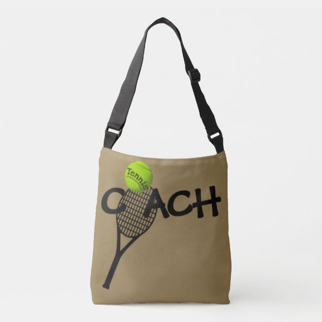 Tennis Coach Ball Tennis Racquet Tote Bag (Front)