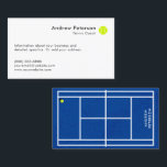 Tennis Coach Blue Court Business Card<br><div class="desc">Here at AdeliaGifts we love this Tennis Coach Blue Court Business Card and we think you will love it too. 
The perfect gift or just treat yourself! 
We have a HUGE selection of products with most designs available for Men,  Women and Kids. Check them out!</div>