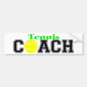Tennis Coach Bumper Sticker