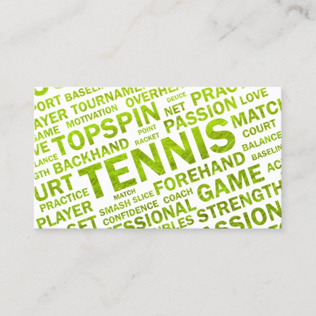 Tennis Coach Business Card (Front)