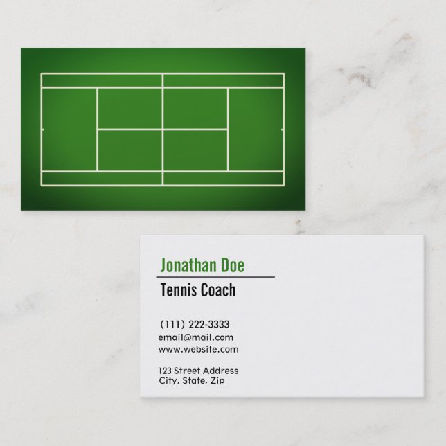 Tennis Coach Business Card (Front/Back)