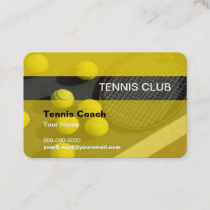 Tennis Coach Business Card