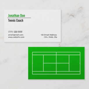 Tennis Coach Business Card