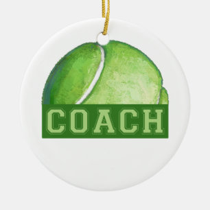 Tennis Coach Ceramic Tree Decoration