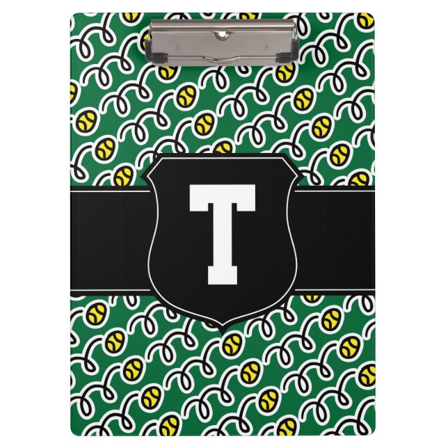 Tennis coach clipboard | Personalised monogram (Front)