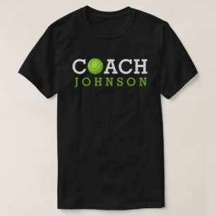Tennis Coach Custom Name T-Shirt