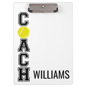 Tennis coach custom thank you gift clipboard! clipboard