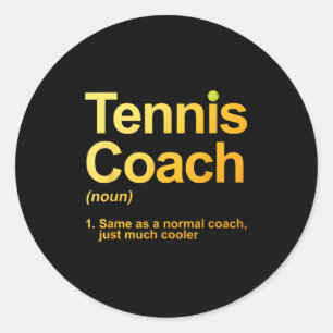 Tennis Coach Design For Men Women Tennis Lover Ten Classic Round Sticker