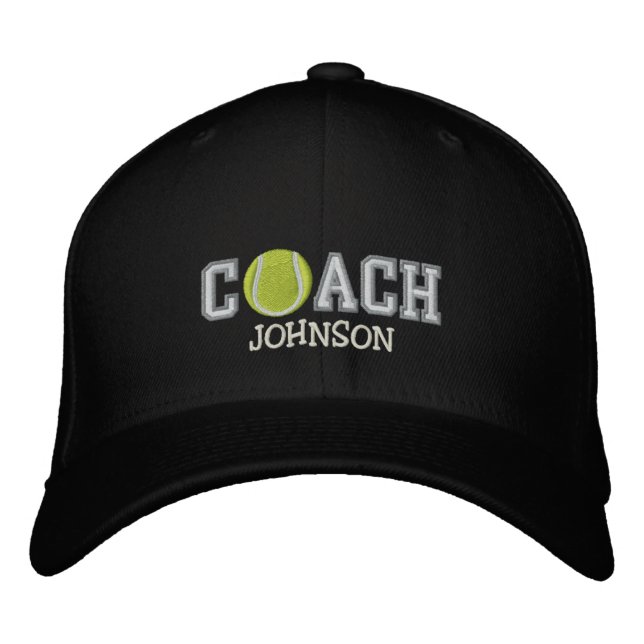 Tennis Coach Embroidered Hat (Front)