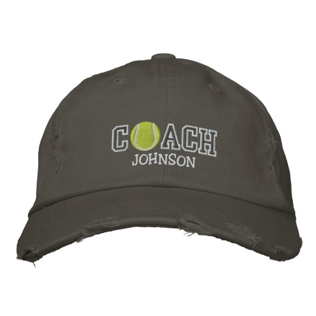 Tennis Coach Embroidered Hat (Front)