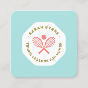 Tennis Coach for Women  Square Business Card