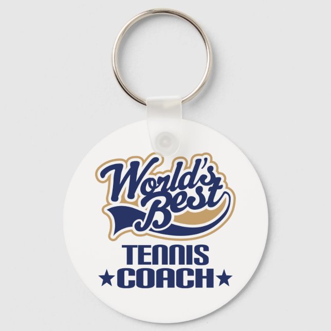 Tennis Coach Gift Key Ring (Front)