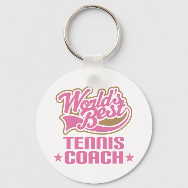 Tennis Coach Gift Key Ring (Front)