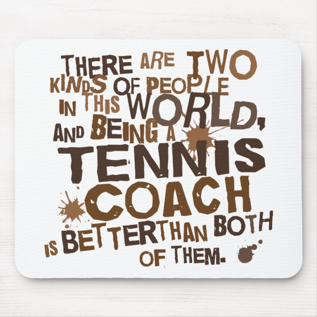 Tennis Coach Gift Mouse Mat (Front)