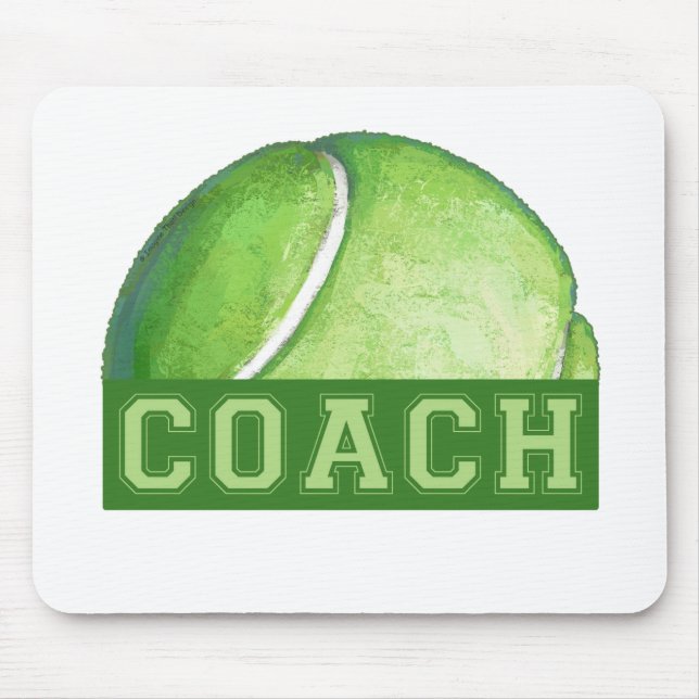 Tennis Coach Mouse Mat (Front)