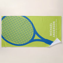 Tennis coach or player racket personalised name
