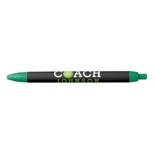 Tennis Coach Personalised Black Ink Pen