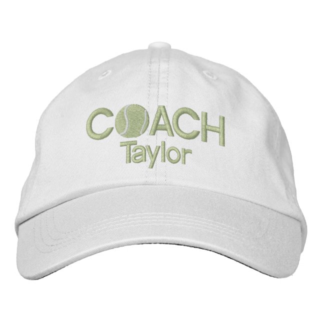 Tennis Coach Personalised Embroidered Hat (Front)